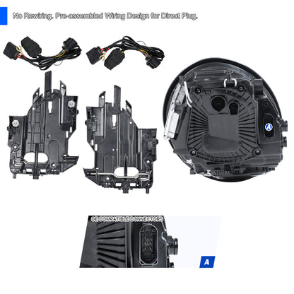 Spec-D 12-2018 Porsche 911 991 LED Projector Headlights Black