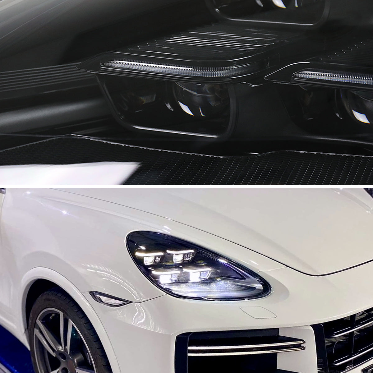 Spec-D 11-14 Porsche Cayenne 958.1 LED Projector Headlights Black