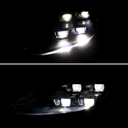 Spec-D 15-17 Porsche Cayenne 958 Matrix Style Headlights Dynamic Black