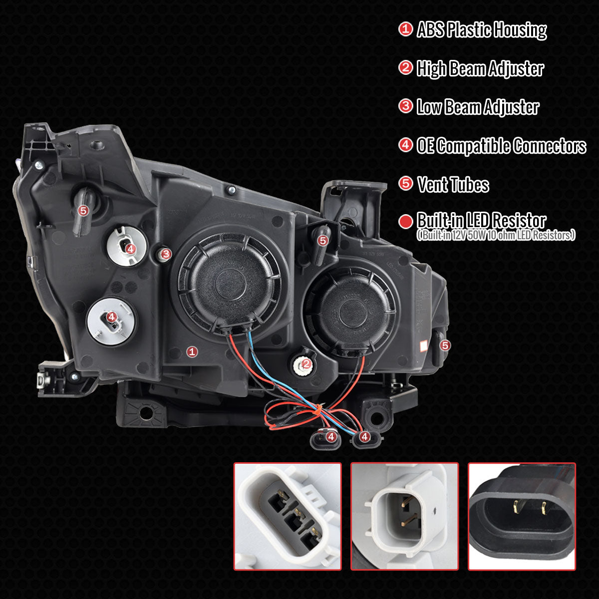 Spec-D 16-21 Honda Civic Led Projector Headlight Black/Smoke Lens