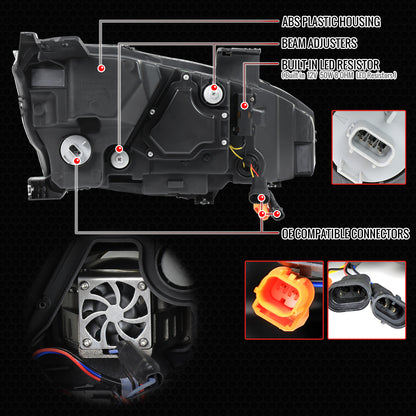 Spec-D 16-21 Honda Civic Headlights Switchback SEQ LED Black/Smoked