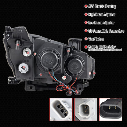 Spec-D 16-21 Honda Civic Led Projector Headlight Black