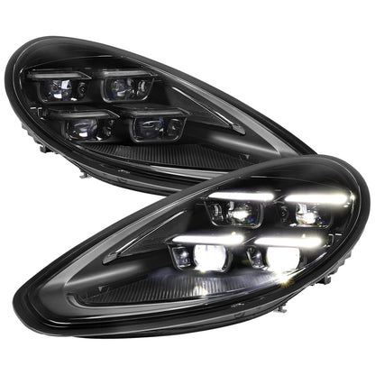 Spec-D 14-16 Porsche Panamera 970 Matrix Style Headlights non HID Blk