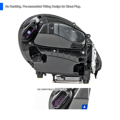 Spec-D 17-22 Porsche Panamera Headlights Matrix Style Projector Black
