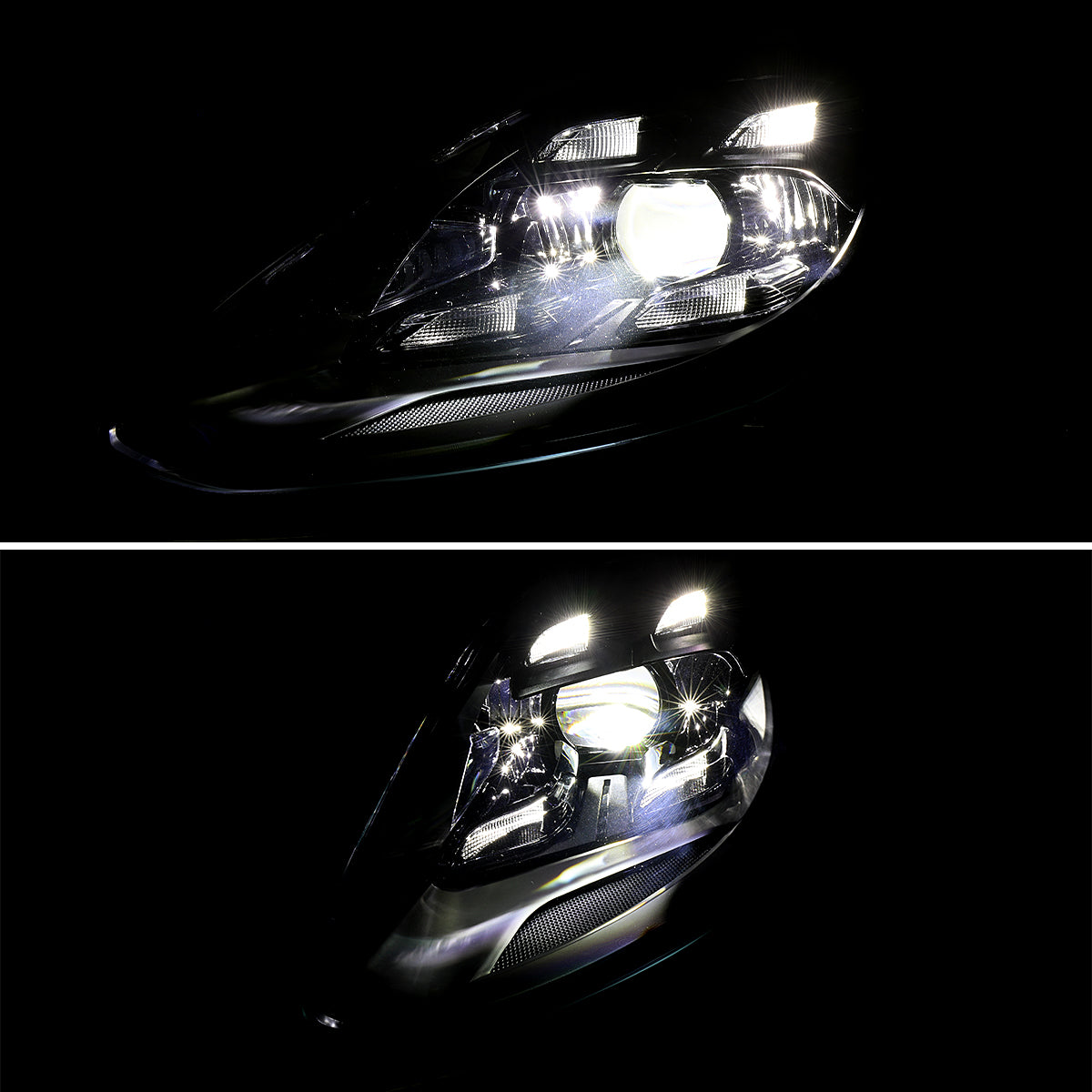 Spec-D 17-22 Porsche Panamera Headlights Matrix Style Projector Black