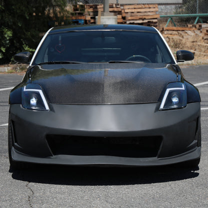 Spec-D 06-09 Nissan 350Z Headlights Sequential LED Bar Black.