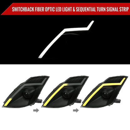 Spec-D 06-09 350Z SEQ Projector Headlights Black/Smoked Lens
