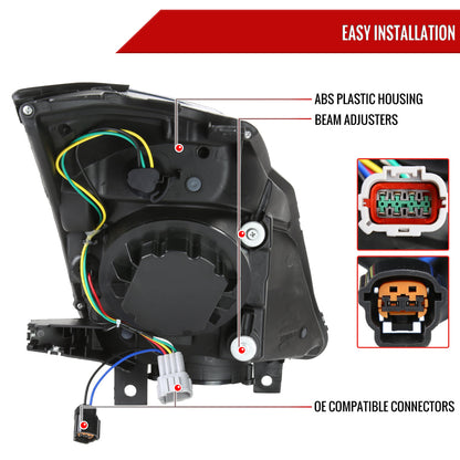 Spec-D 06-09 350Z SEQ Projector Headlights Black/Smoked Lens