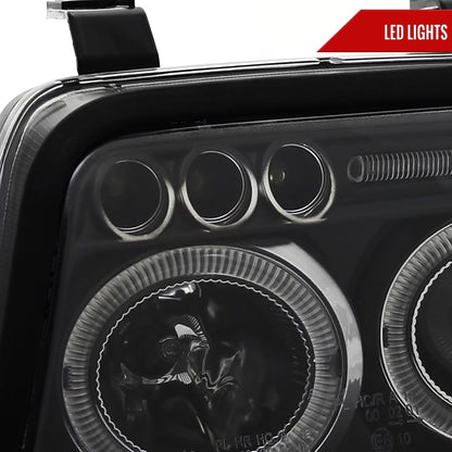 Spec-D 99-01 Audi A4/S4 Dual Halo Projector Headlights Black