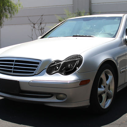 Spec-D 01-07 Benz W203 C-Class 4DR Projector Headlights LED Bar