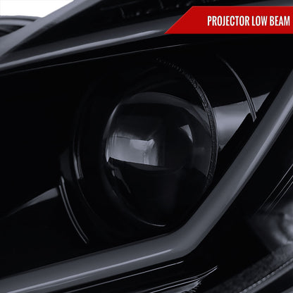 Spec-D 01-07 Benz W203 C Class 4DR LED Bar Headlights Black/Smoked