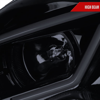 Spec-D 01-07 Benz W203 C Class 4DR LED Bar Headlights Black/Smoked