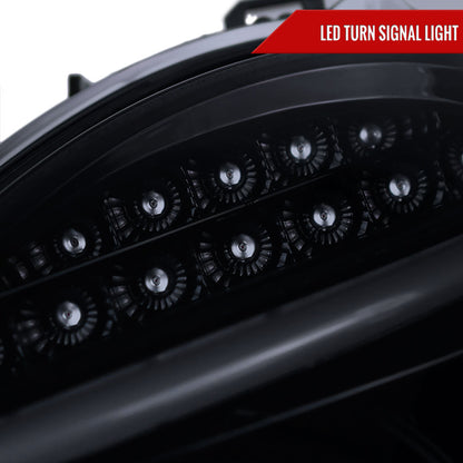 Spec-D 01-07 Benz W203 C Class 4DR LED Bar Headlights Black/Smoked