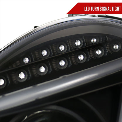 Spec-D 01-07 Benz W203 C-Class 4DR Projector Headlights LED Light Bar