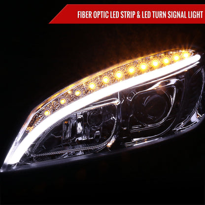 Spec-D 08-11 Benz W204 C Class Pro Headlights Light Bar & Turn Lights