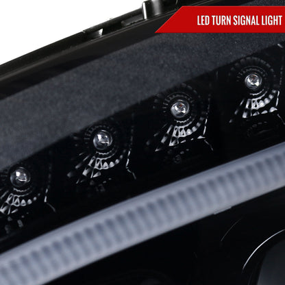 Spec-D 08-11 Benz W204 C Class Pro Headlights Light Bar Black /Smoked