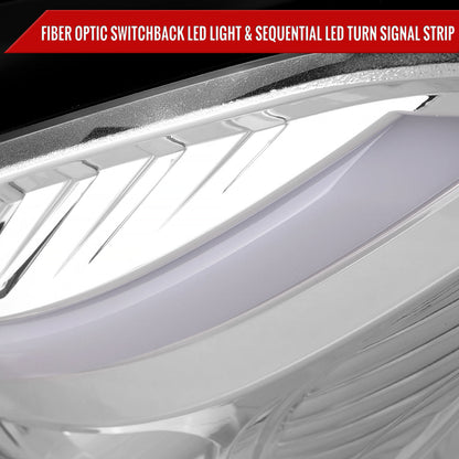 Spec-D 12-14 Mercedes W204 C-Class Headlights Sequential LED Chrome
