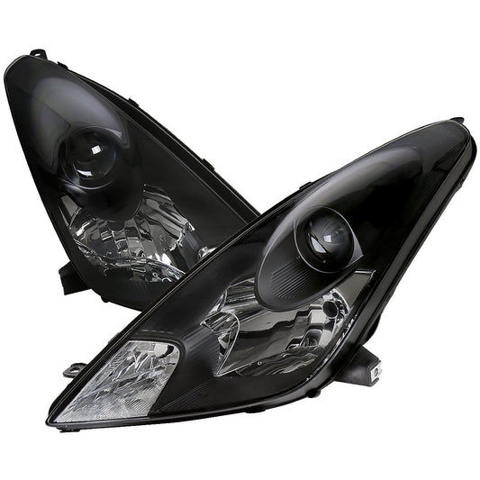 Spec-D 00-05 Toyota Celica Projector Headlights Matte Black/Clear