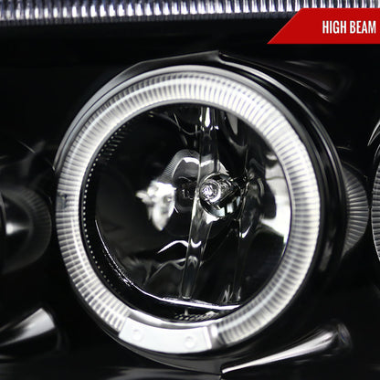 Spec-D 05-10 Dodge Charger Halo Projector Headlights Black