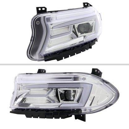 Spec-D 15-23 Dodge Charger Sequential Projector Headlights Chrome