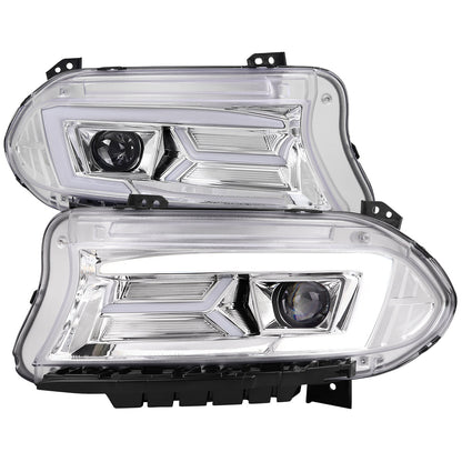 Spec-D 15-23 Dodge Charger Sequential Projector Headlights Chrome