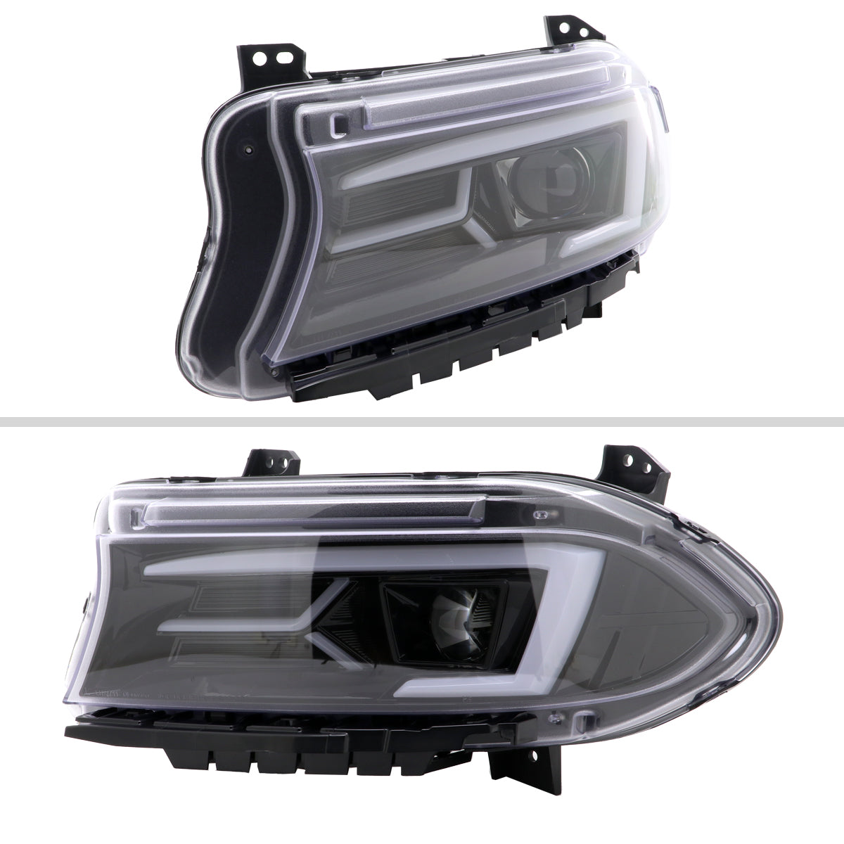 Spec-D 15-23 Dodge Charger Strip Projector Headlights SEQ Black