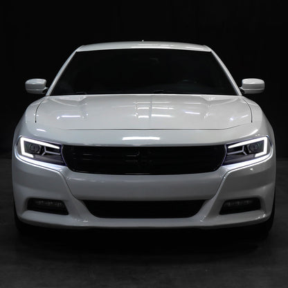 Spec-D 15-23 Dodge Charger Strip Projector Headlights SEQ Black
