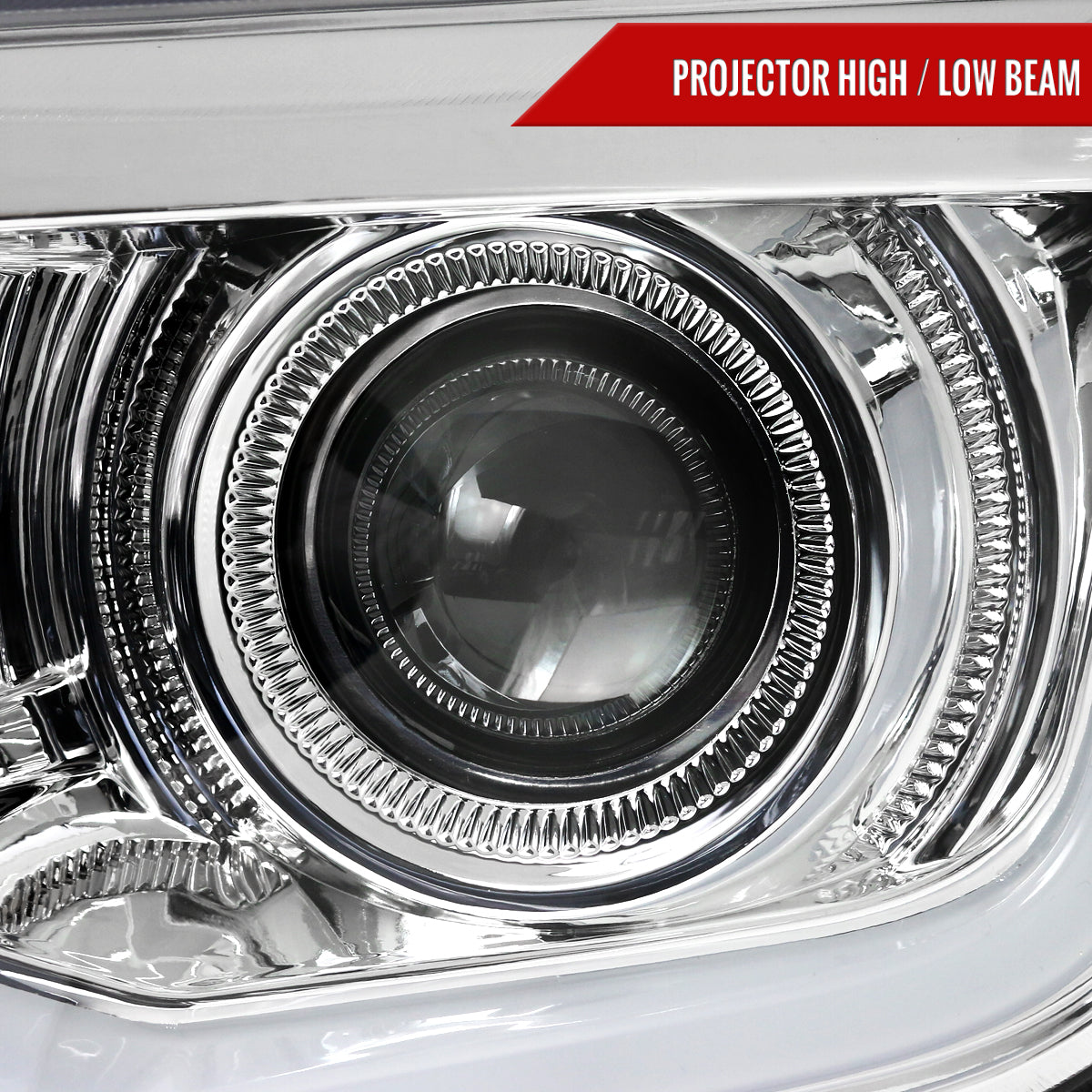 Spec-D 10-13 Chevy Camaro LED Bar Projector Headlights Chrome