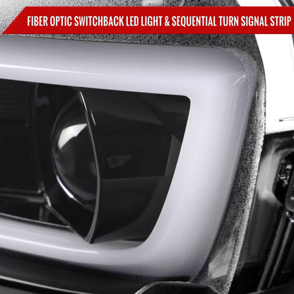 Spec-D 14-15 Chevy Camaro Sequential Headlights Jet Black