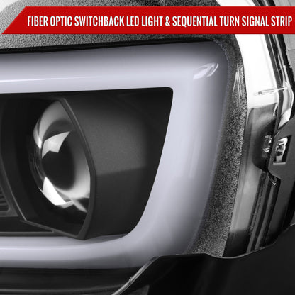 Spec-D 14-15 Chevy Camaro Sequential Headlights Matte Black