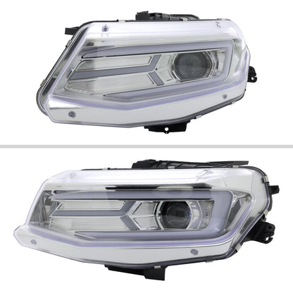 Spec-D 16-18 Chevy Camaro Sequential Projector Headlights Chrome