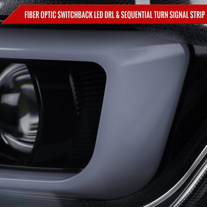 Spec-D 16-18 Chevy Camaro Sequential LED Headlights Chrome/Smoked