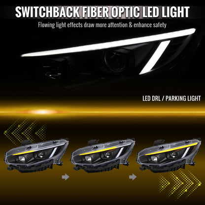 Spec-D 16-23 Toyota Tacoma Driver Projector Headlight Chrome