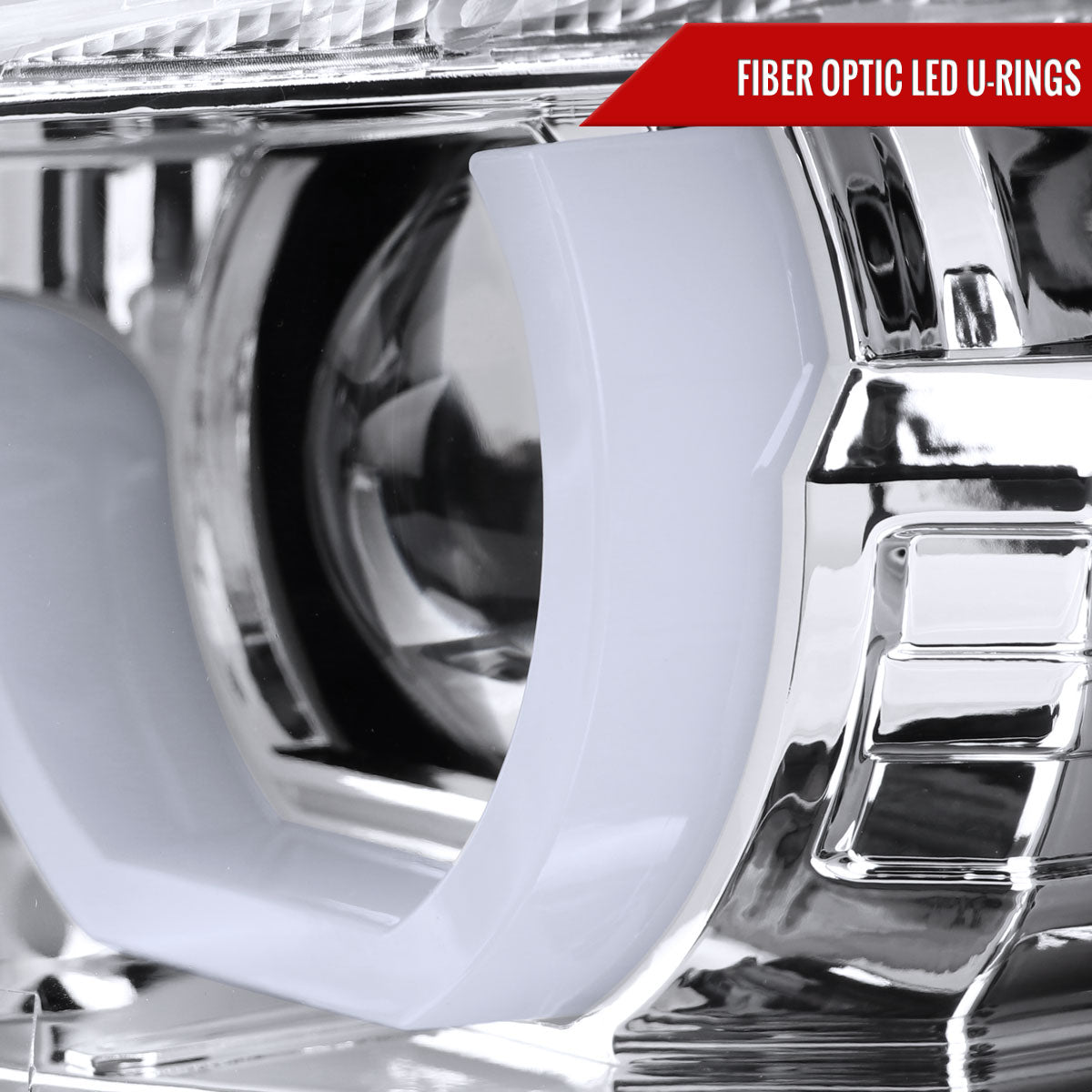 Spec-D 12-15 F30 3-Series 4DR Dual U-Bar Projector Headlights Chrome