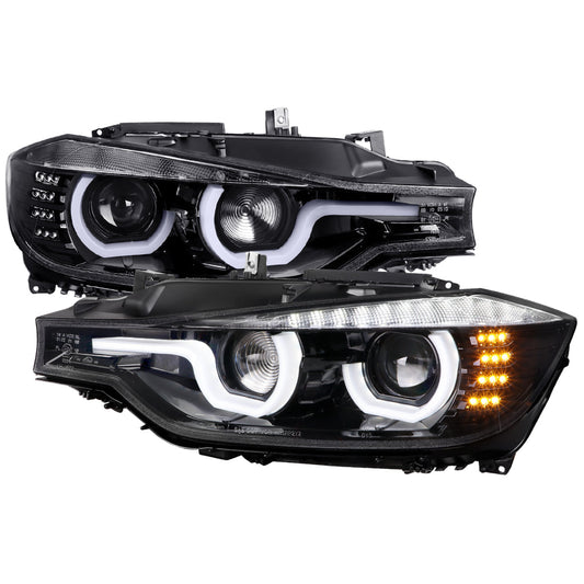 Spec-D 12-15 BMW F30 3-Series 4DR Projector Headlights HID Type Black