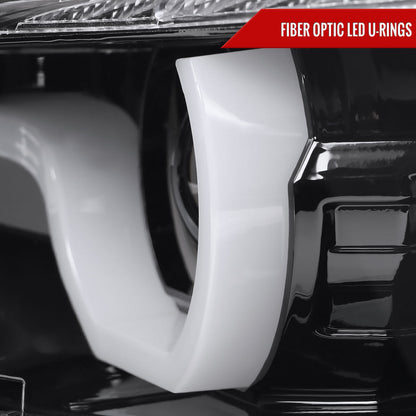 Spec-D 12-15 F30 3-Series 4DR Dual U-Bar Projector Headlights Black