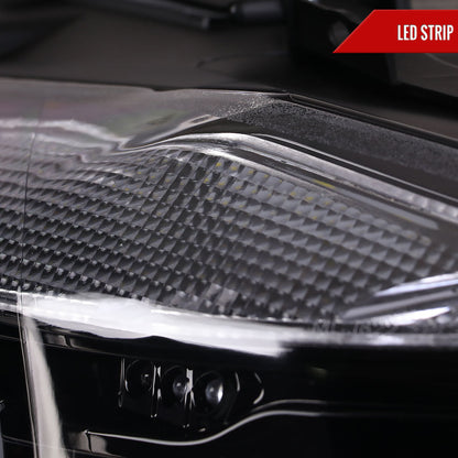Spec-D 12-15 F30 3-Series 4DR Dual U-Bar Projector Headlights Black