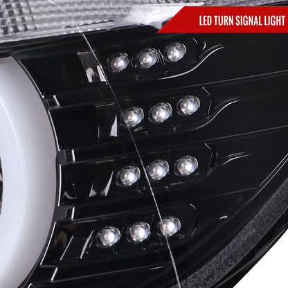 Spec-D 12-15 F30 3-Series 4DR Dual U-Bar Projector Headlights Black