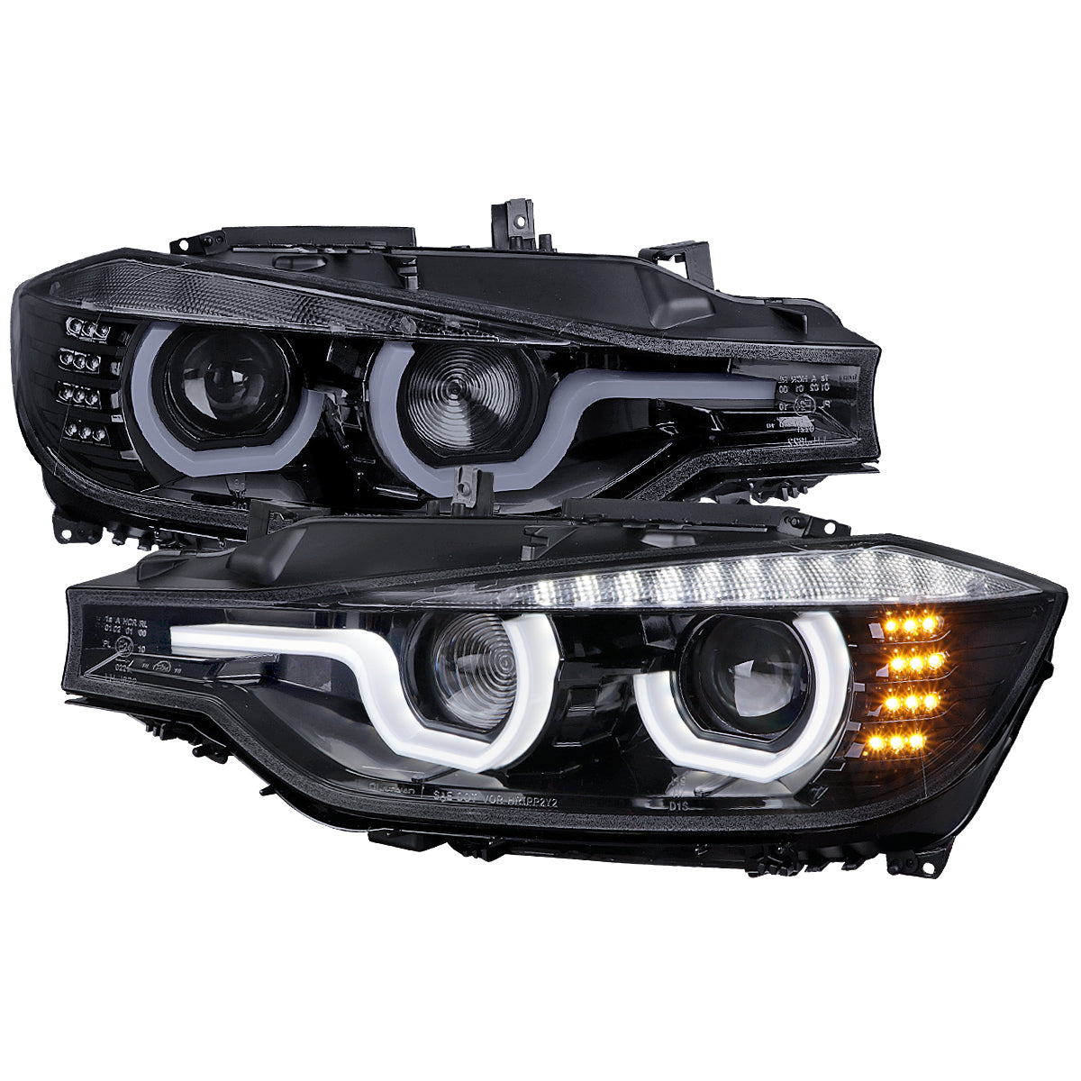 Spec-D 12-15 BMW F30 3-Series 4DR Pro Headlights HID GL Black/Smoked