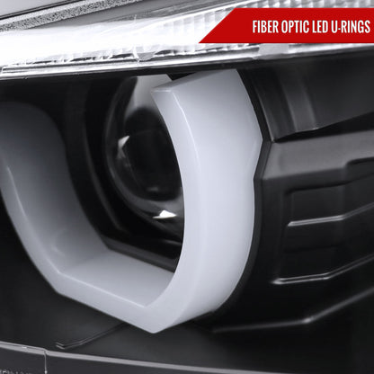 Spec-D 12-15 F30 3-Series 4DR Dual U-Bar Projector Headlights Black