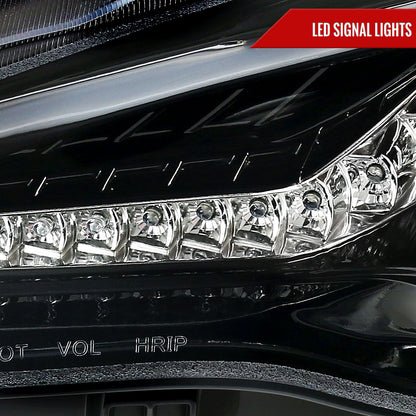 Spec-D 12-17 Scion FRS/ 86 LED Bar Projector Headlights Black