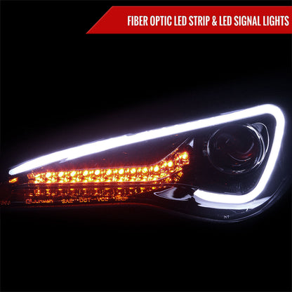 Spec-D 12-17 86/ Scion FRS Bar Projector Headlights GL Black/ Smoked