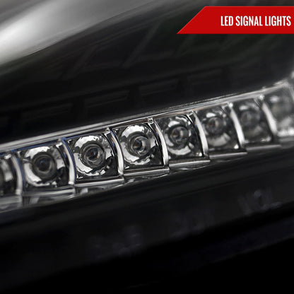 Spec-D 12-17 Scion FRS/ 86 Projector Headlights LED Bar Black