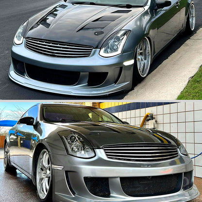 Spec-D 03-07 Infiniti G35 Coupe Headlights LED Bar Sequential Black