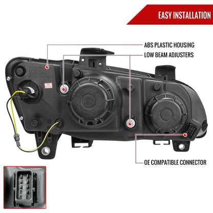 Spec-D 08-09 Pontiac G8 LED Bar Projector Headlights Black