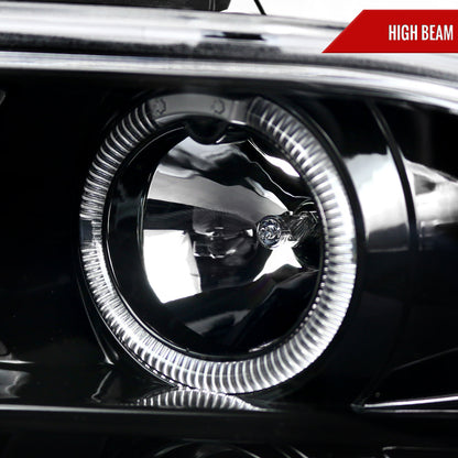 Spec-D 05-09 Ford Mustang Halo Projector Headlights Black