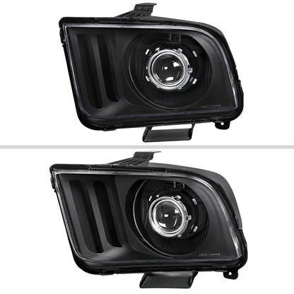 Spec-D 05-09 Ford Mustang H1 bulb Projector Headlights Black