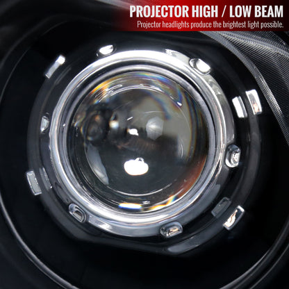 Spec-D 10-14 Ford Mustang Retrofit Style Projector Headlights Black