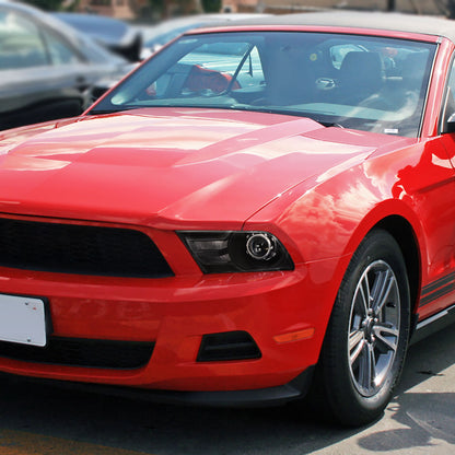Spec-D 10-14 Ford Mustang Retrofit Style Projector Headlights Black