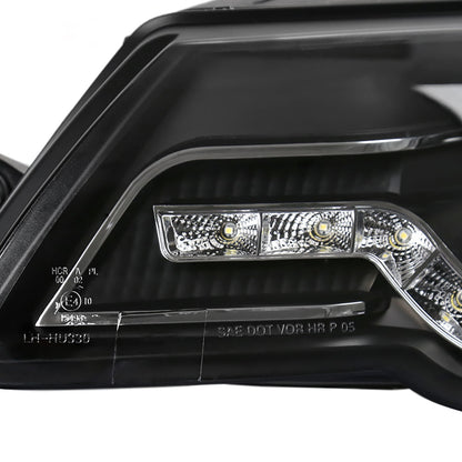 Spec-D 06-10 VW Passat Halo Headlights R8 Style Light Strip Black